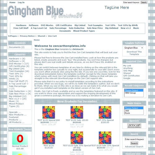 Gingham Blue