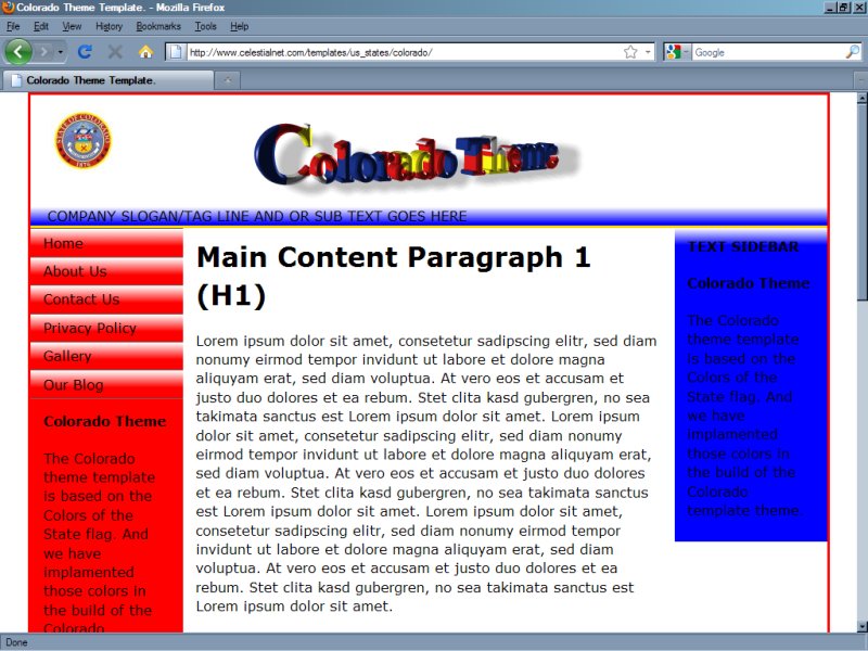Colorado Theme Template Colorado Theme Template