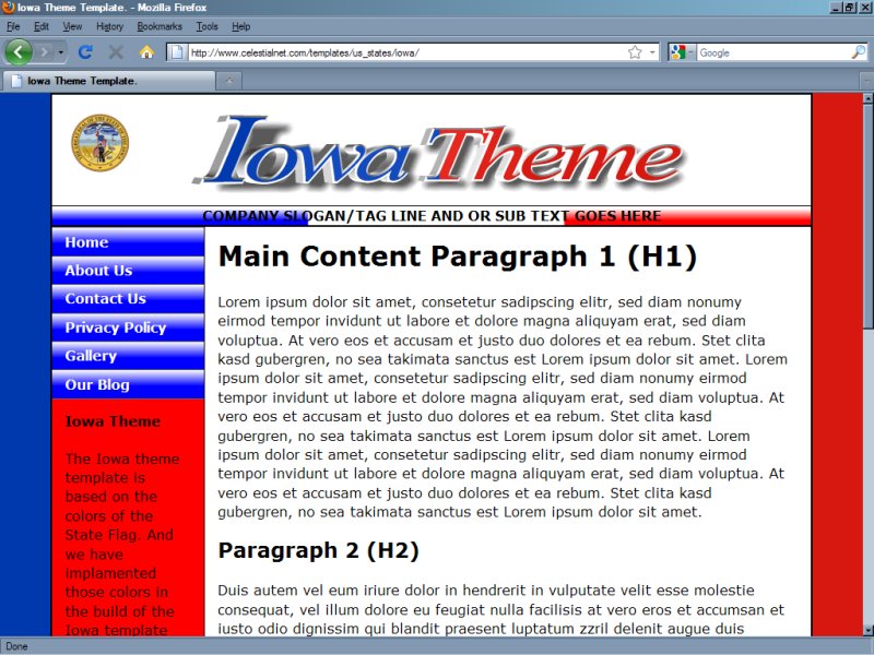 Iowa Theme Template Iowa Theme Template