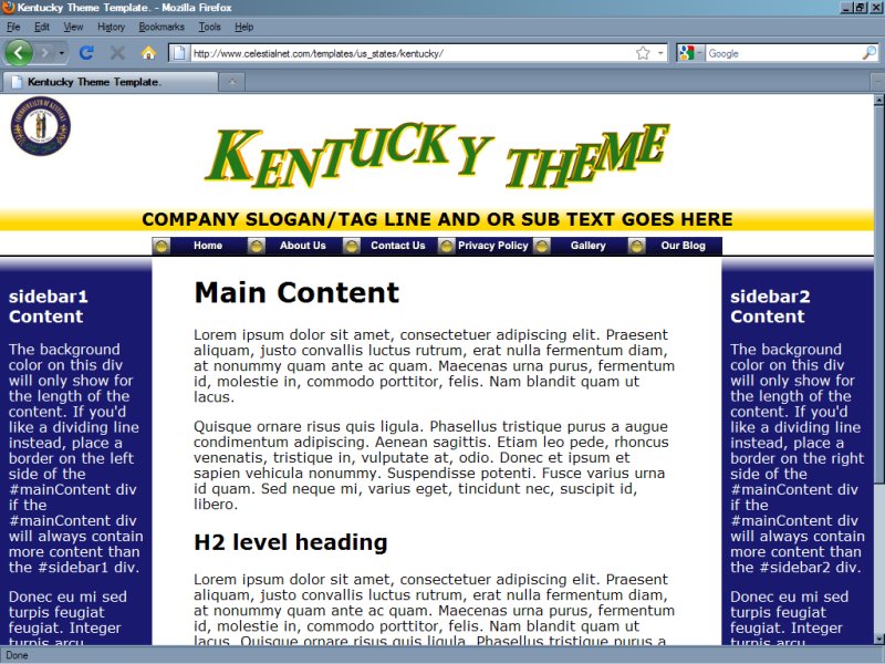 Kentucky Theme Template Kentucky Theme Template