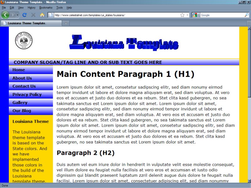 Louisiana Theme Template Louisiana Theme Template