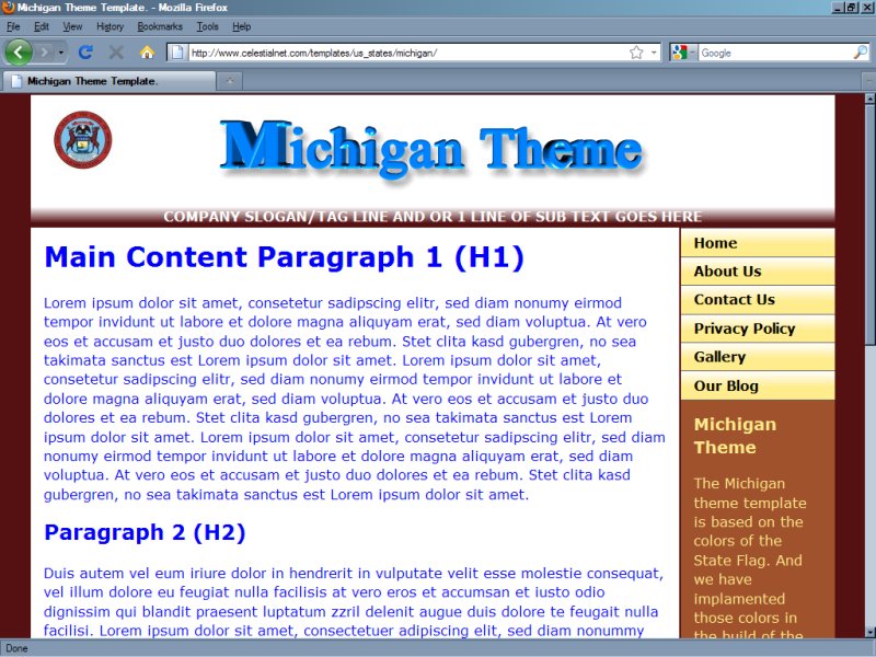 Michigan Theme Template