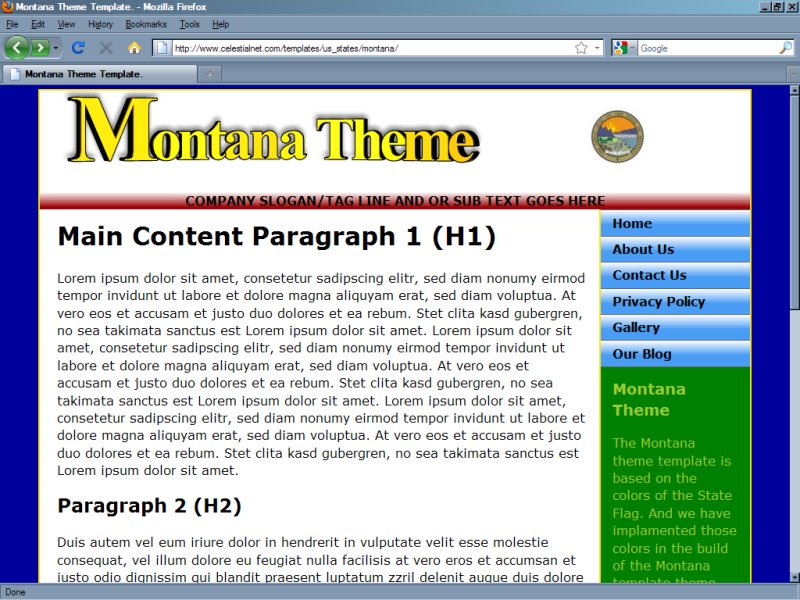 Montana Theme Template