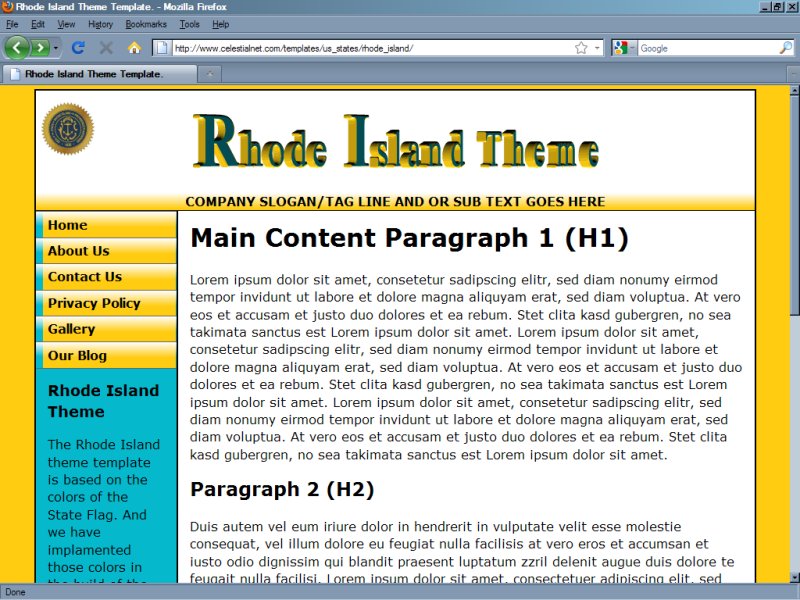Rhode Island Theme Template Rhode Island Theme Template