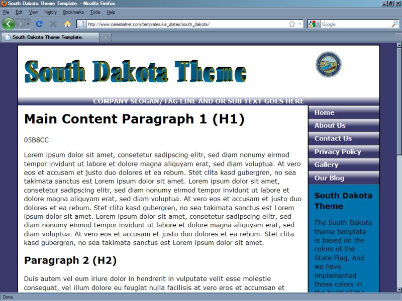 South Dakota Theme Template