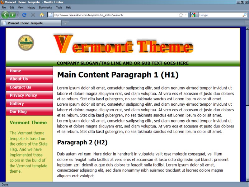 Vermont Theme Template