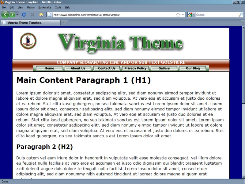 Virginia Theme Template Virginia Theme Template