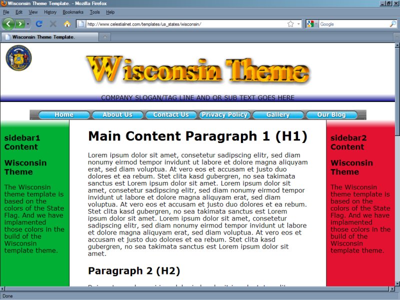 Wisconsin Theme Template